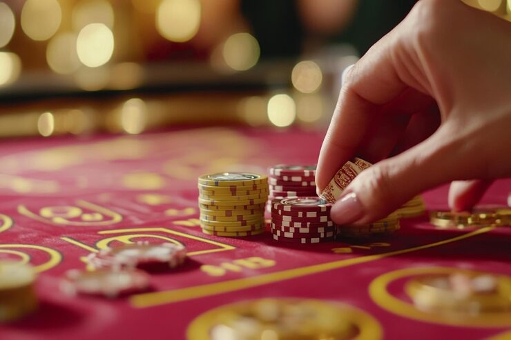 Live Sic Bo table view on tarkamtoto showing dice cup, betting layout, and mobile controls